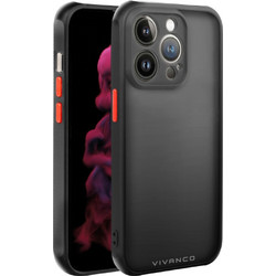 Vivanco Frosted Back Cover Semi Transparent / Black (iPhone 14 Pro)