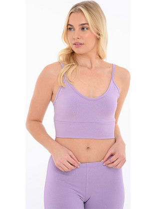 Bodymove Αθλητικό Μπουστάκι με Μέτρια Στήριξη Λιλά 1346-1