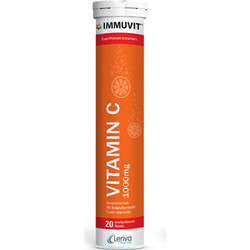 Leriva Immuvit Vitamin C Πορτοκάλι 20 Αναβράζοντα Δισκία