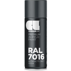 Cosmoslac Premium Acrylic Paint Σπρέι Βαφής Antracite Grey RAL7016 Gloss 400ml