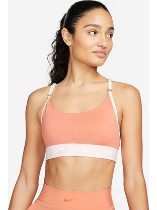 Nike Dri-FIT Indy Αθλητικό Μπουστάκι με Μέτρια Στήριξη Σομόν DM0560-827
