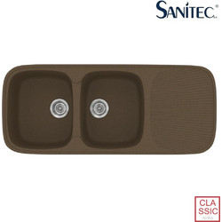 Sanitec Classic 300 Επικαθήμενος Νεροχύτης Γρανίτη Αντιστρεφόμενος Ματ Granite Rust 116x50cm