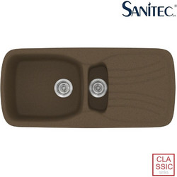 Sanitec Classic 309 Επικαθήμενος Νεροχύτης Γρανίτη Αντιστρεφόμενος Ματ Granite Rust 97x51cm