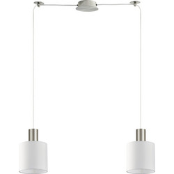 Home Lighting Κρεμαστό Φωτιστικό Οροφής Δίφωτο E27 Λευκό SE21-NM-4-NM2-SH1 77-8417