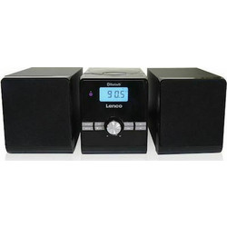 Lenco MC-030 Ηχοσύστημα Hi-Fi 2.0 10W με CD Player και Bluetooth & Wi-Fi Black