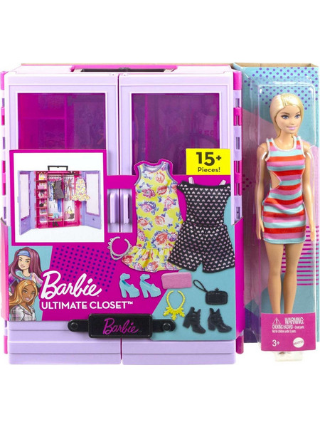 Mattel Barbie Σετ Ντουλάπα με Κούκλα