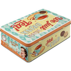 Nostalgic Μεταλλικό κουτί Flat 3D Tea & Cookies Together