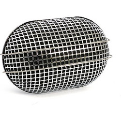 Breather style air cleaner assembly, oval. Chrome