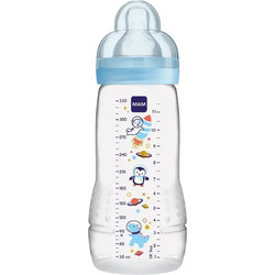 Mam Easy Active Πλαστικό Μπιμπερό με Θηλή Σιλικόνης 4m+ Space Blue 330ml
