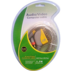 400036 DM ΚΑΛΩΔΙΟ SCART ΣΕ 4X RCA 1.5M SC1206 (ΜΟΝΟ ΓΙΑ ΗΧΟ)