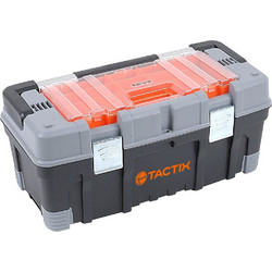 Tactix 320304 Βαλίτσα Εργαλείων Πλαστική με Ταμπακιέρα Αδιάβροχη Π28xΒ56xΥ25cm