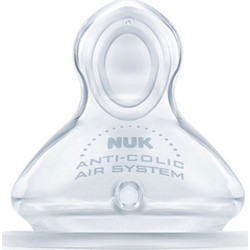 Nuk First Choice+ Θηλή Σιλικόνης για Μπιμπερό 0m+ Μεσαίας Ροής 1τμχ 10.709.252