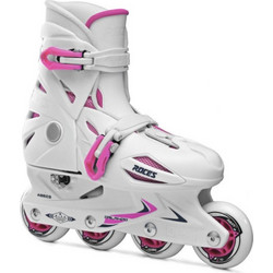 Roces Orlando III Inline Αυξομειούμενα Rollers Ενηλίκων Λευκά Ροζ