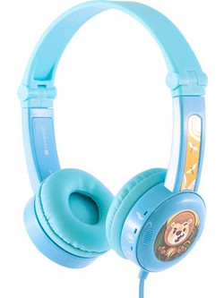 onanoff BuddyPhones Travel Ενσύρματα Παιδικά Ακουστικά On Ear Γαλάζια