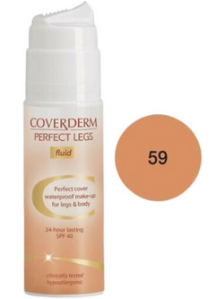 Coverderm Perfect Legs Waterproof Fluid 59 Liquid Make Up SPF40 75ml