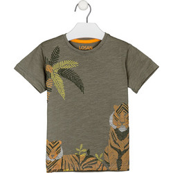 Losan Παιδικό T-Shirt Κοντομάνικο Χακί 215-1013AL