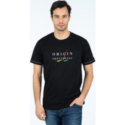 ORIGIN T-Shirt Λαιμόκοψη Με Στάμπα 222703Α ΜΑΥΡΟ ΜΑΥΡΟ