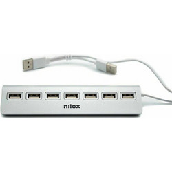 Nilox NXHU7ALU2 USB Hub 2.0 USB-A με 7 Θύρες USB-A
