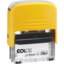 ΣΦΡΑΓΙΔΑ COLOP C30 με τα στοιχεία σας (1 - 5 σειρές ) (47x18mm) ΚΙΤΡΙΝΗ (301706)