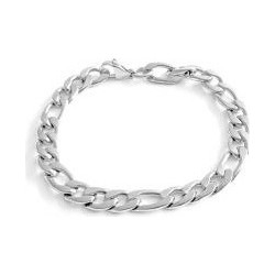 Kostibas Βραχιόλι Αλυσίδα από Ατσάλι Ασημί 1513-930A8