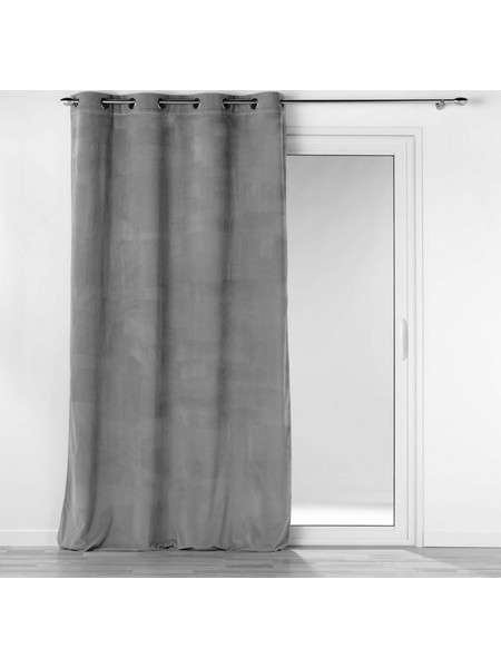 ΚΟΥΡΤΙΝΑ ΚΟΤΛΕ ΜΕ ΚΡΙΚΟΥΣ CASUAL VELVET 140x260εκ. GREY