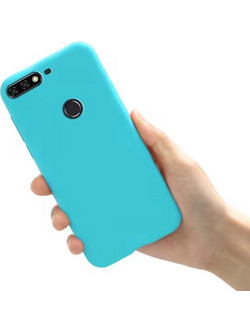 Matt TPU Case for Huawei Y7 Prime 2018 Light Blue