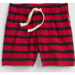Βρεφικό Mix and Match Stripe Pull-On Σορτς από 100% Οργανικό Βαμβάκι red blue stripe