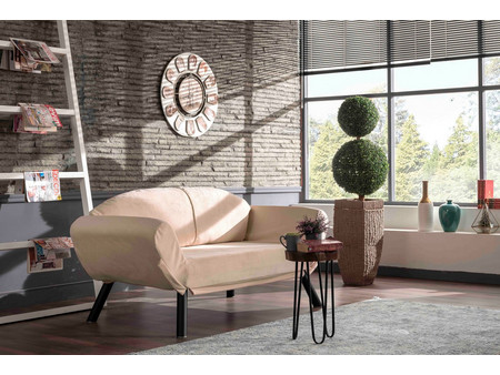 Papatya Genzo Διθέσιος Καναπές Κρεβάτι Cream 177x75x87cm