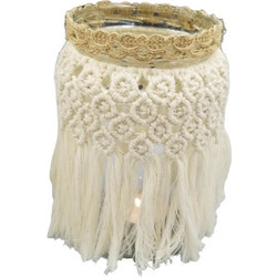 Διακοσμητικό βάζο με λευκό macrame