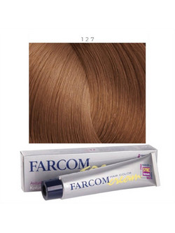 Farcom Hair Color Cream 127 Ξανθό Ανοιχτό Κακάο Μόνιμη Βαφή Μαλλιών 60ml