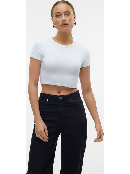 Γυναικεία μπλούζα crop SNMARYON SS O-NECK TOP JRS 10328920