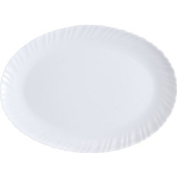 Πιατέλα Οβάλ Opal 12404-130 Φ32,8cm White Ankor Οπαλίνα