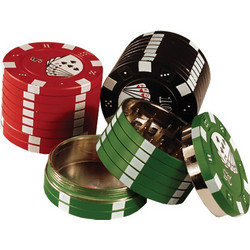 HBI Poker Chip Μεταλλικός 40mm 3 Θέσεων Τρίφτης Καπνού Μέταλλο