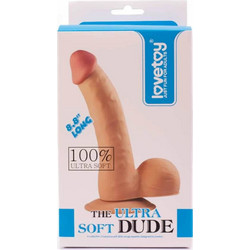 Lovetoy 8" The Ultra Soft Dude 2 Ρεαλιστικό Dildo με Βεντούζα & Όρχεις 20cm Flesh