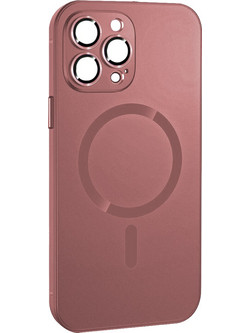 ObaStyle Metal Effect Magnetic Soft Cover Case για Apple iPhone 12 Pro - Ροζ Χρυσό