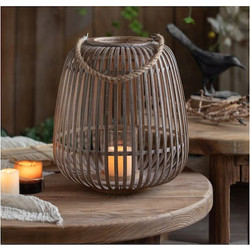 "Elisabeth" Φανάρι Bamboo Επιτραπέζιο Καφέ 34x34x40εκ. 5844