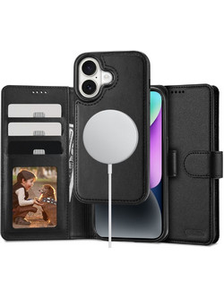 Θήκη Apple iPhone 16 - Tech-Protect Wallet 2 σε 1 Πορτοφόλι με Αποσπώμενη MagSafe - Black (5906302311583)