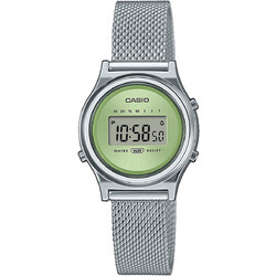 Casio Ψηφιακό Γυναικείο Ρολόι Χρονογράφος με Ασημί Μεταλλικό Μπρασελέ LA-700WEM-3AEF