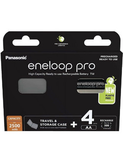 Panasonic Eneloop Pro AA 2500mAh 4τμχ with Storage Case