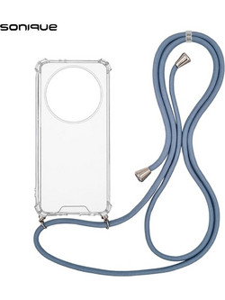 Sonique Armor Clear Θήκη Σιλικόνης με Κορδόνι (Honor Magic5 Lite 5G) Μπλε Γκρι