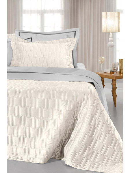 Κουβερλί Σετ Υπέρδιπλο 240x250 Microsatin Guy Laroche Brick Ivory