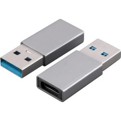Αντάπτορας Tune Essential USB-A σε USB-C - Σετ 2 τμχ - Ασημί