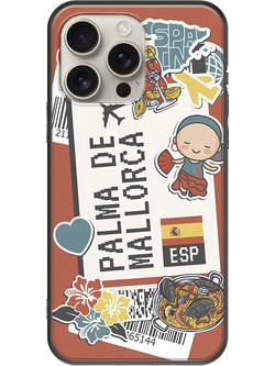 Θήκη Ticket To Palma De Mallorca iPhone 16 Pro Black TPU (Μαύρη Σιλικόνη)