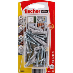 FISCHER 90893 ΝΑΙΛΟΝ ΒΥΣΜΑ ΜΕ ΒΙΔΑ ΣΕ BLISTER NV SX 6 x 30 mm S K (ΣΥΣΚ. 15 ΤΕΜ.)