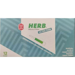 HERB Micro Filter Ultra Thin Ανταλλακτικό Φίλτρο για Slim ή Στριφτό Τσιγάρο, 12τεμ