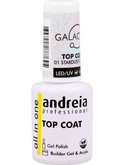 Andreia 01 Stardust Glitter Galactic Top Coat Βερνίκι Νυχιών 10.5ml