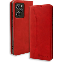 Bodycell Pu Leather Book Red (Xiaomi Poco X5 Pro)