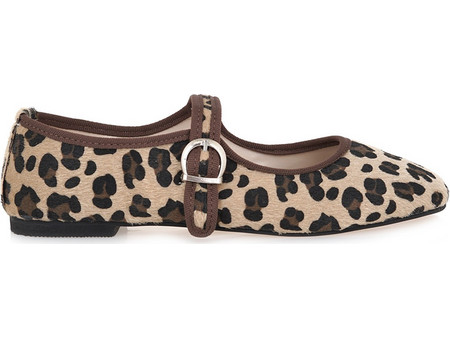 MOI ATHENS MARY JANE T128B1211869 - ΛΕΟΠΑΡ ΠΟΝΥ MO25-121-LEOPARD PONY/BROWN STRIPE