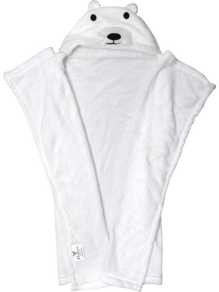 Viopros Baby 85 Κουβέρτα Αγκαλιάς Fleece με Κουκούλα 76x100 Λευκή