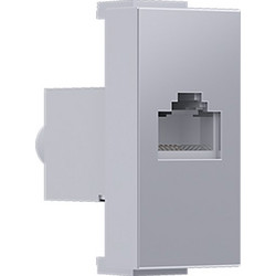 Modys Πρίζα Δικτύου Ασημί 1 Στ. RJ45 CAT.6A Με Θωράκιση IP20